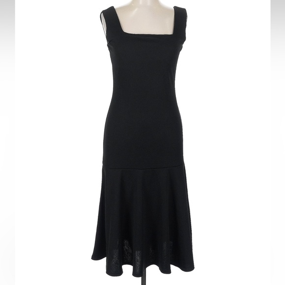 Club L London Classic Timeless Chic Black Midi Dress Mermaid Hem Size 10 NWT - Picture 10 of 10